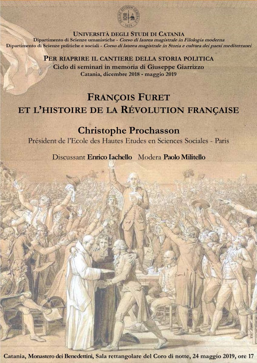François Furet et l'histoire de la Révolution française Dipartimento di Scienze umanistiche